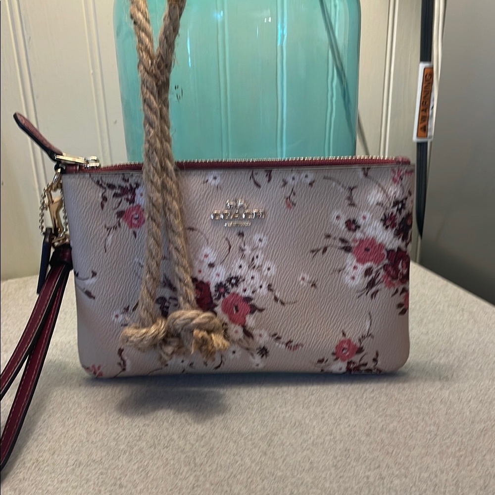 Coach Floral Wristlet